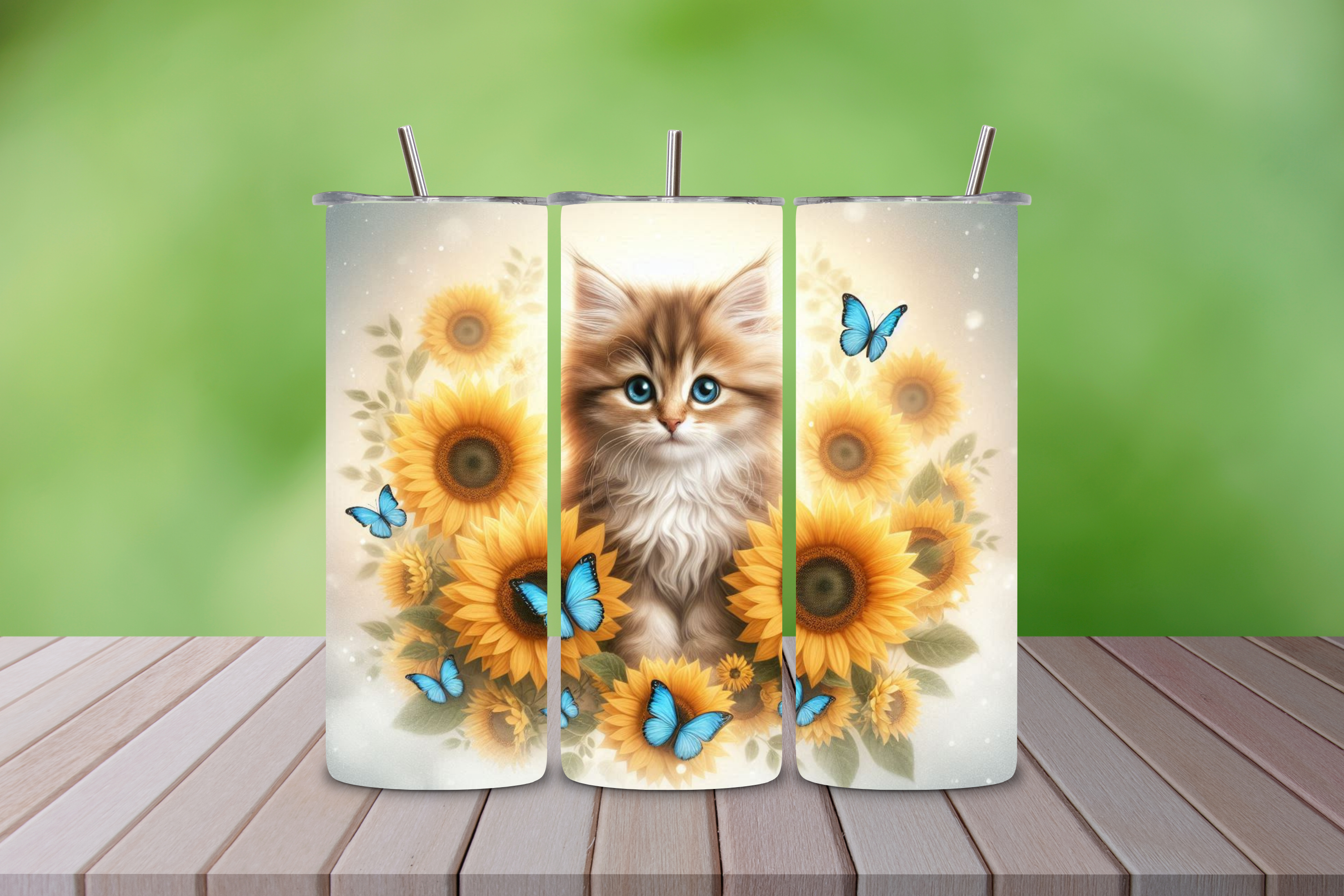 Sunflower Kitten