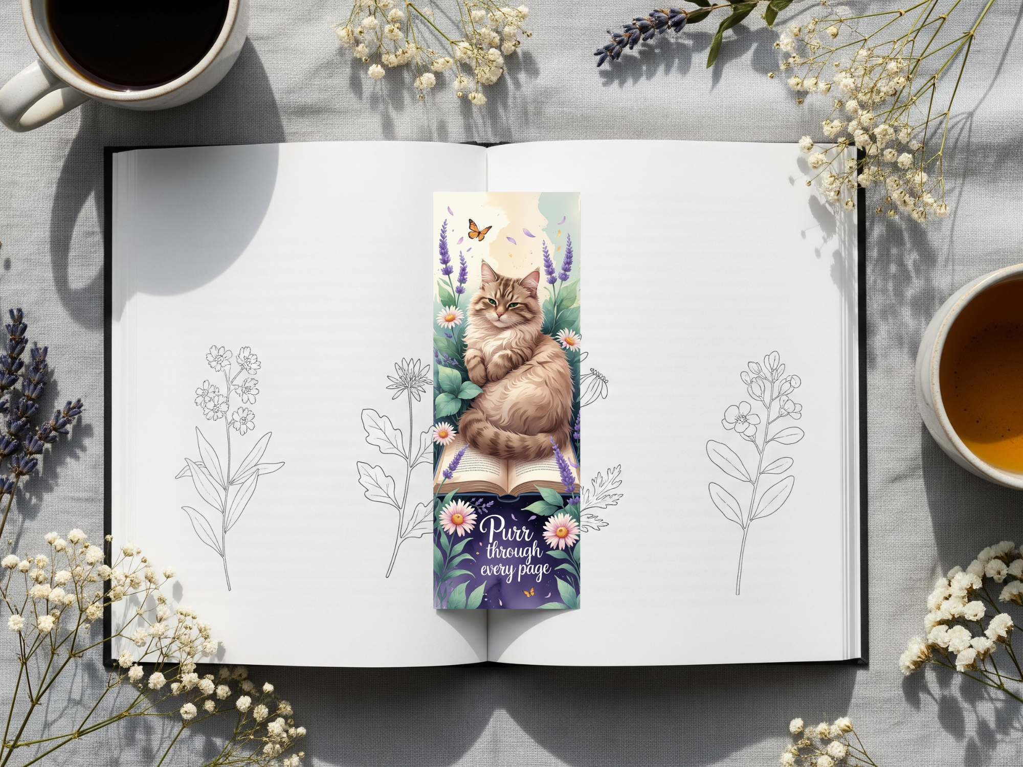 Cat Bookmark Design 1