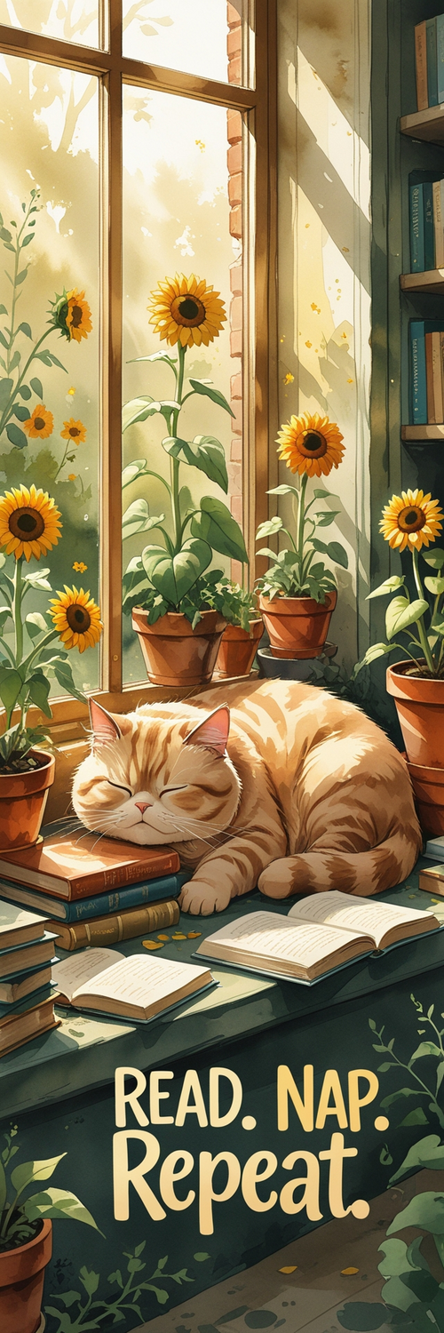 Cat Bookmark Design 3