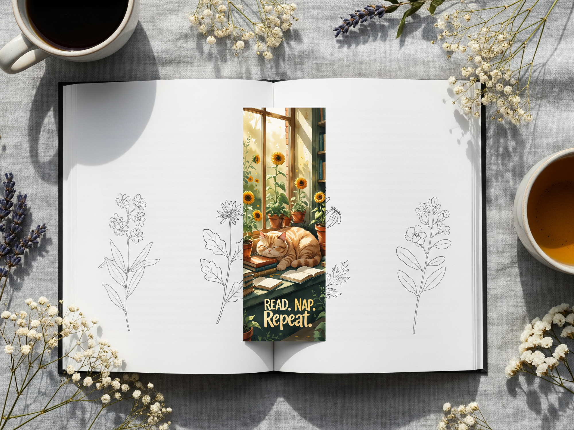 Cat Bookmark Design 3