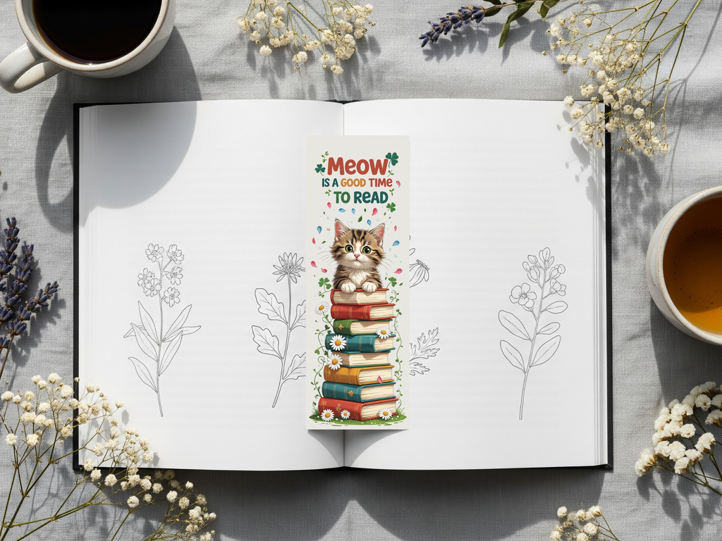 Cat Bookmark Design 4