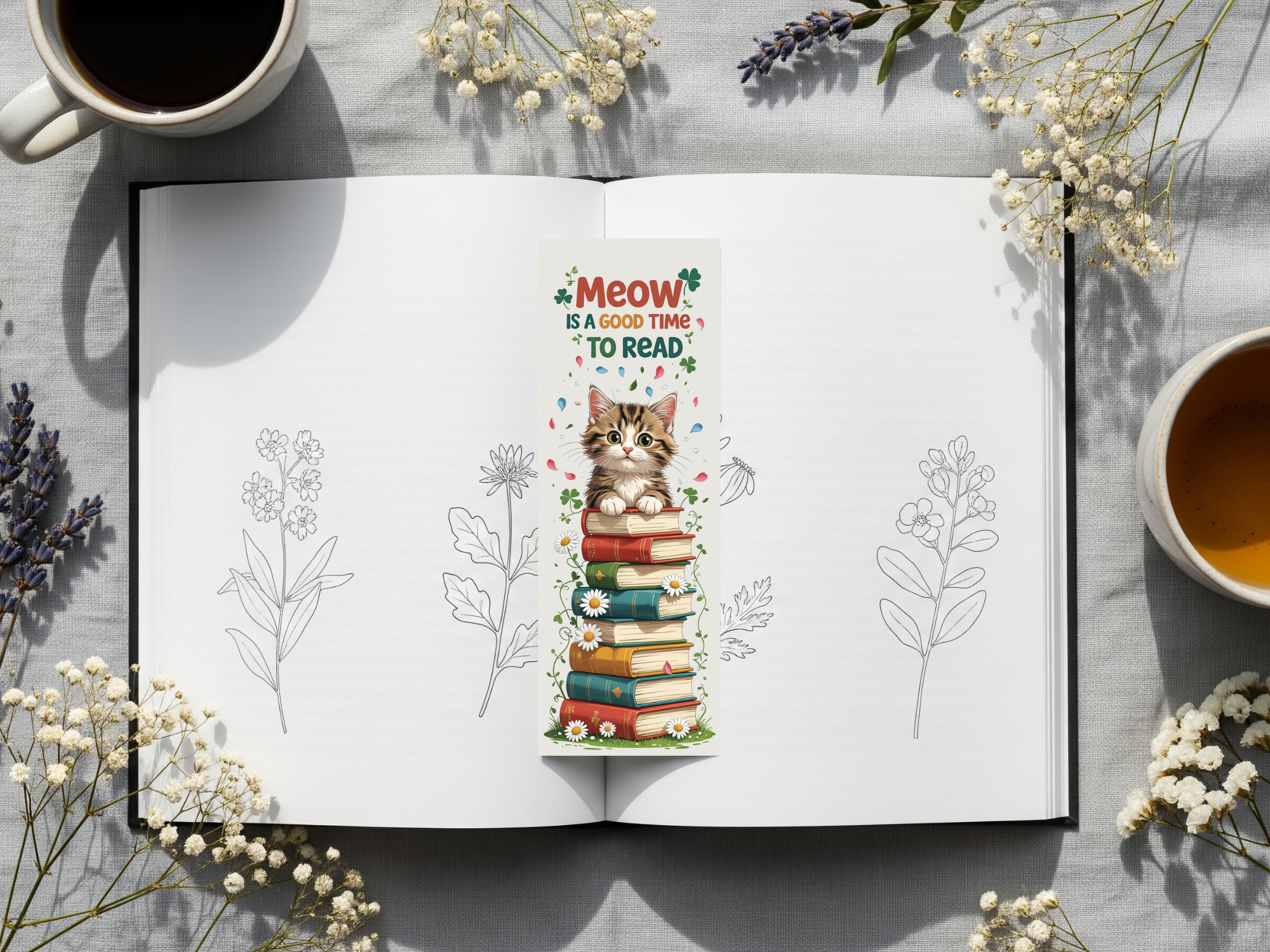Cat Bookmark Design 4
