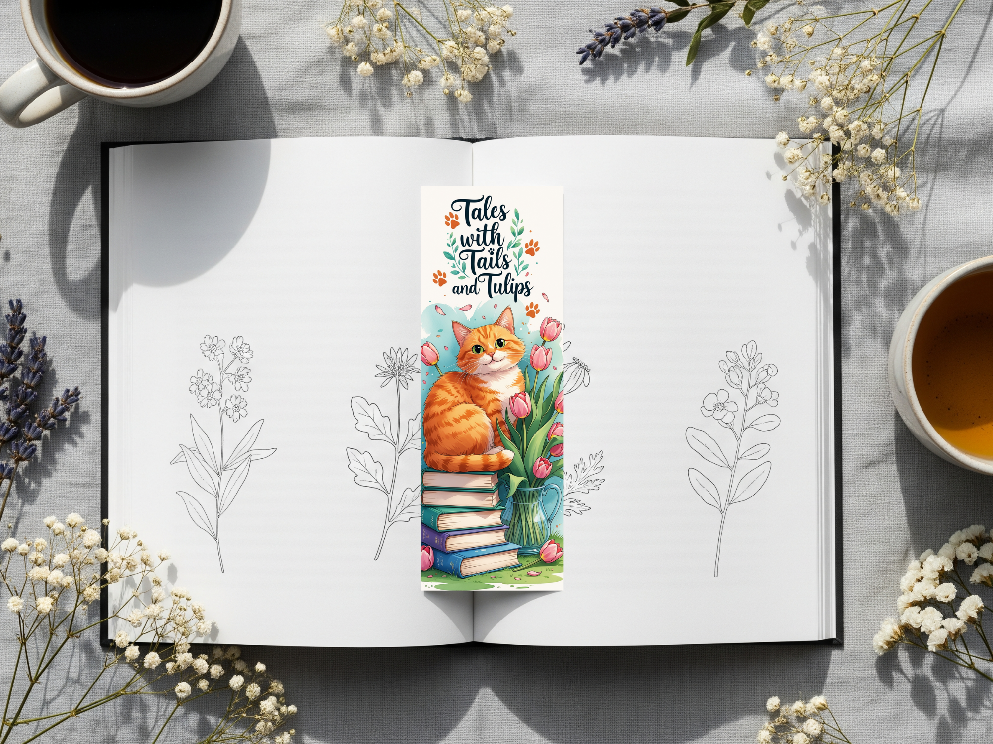 Cat Bookmark Design 7