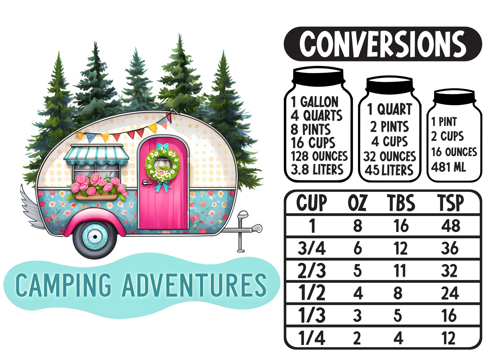 Camping Adventures Glass Cutting Board