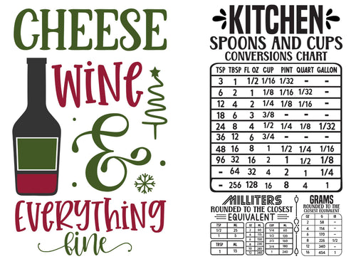 Cheese Wine & Everything Fine Glass Cutting Board