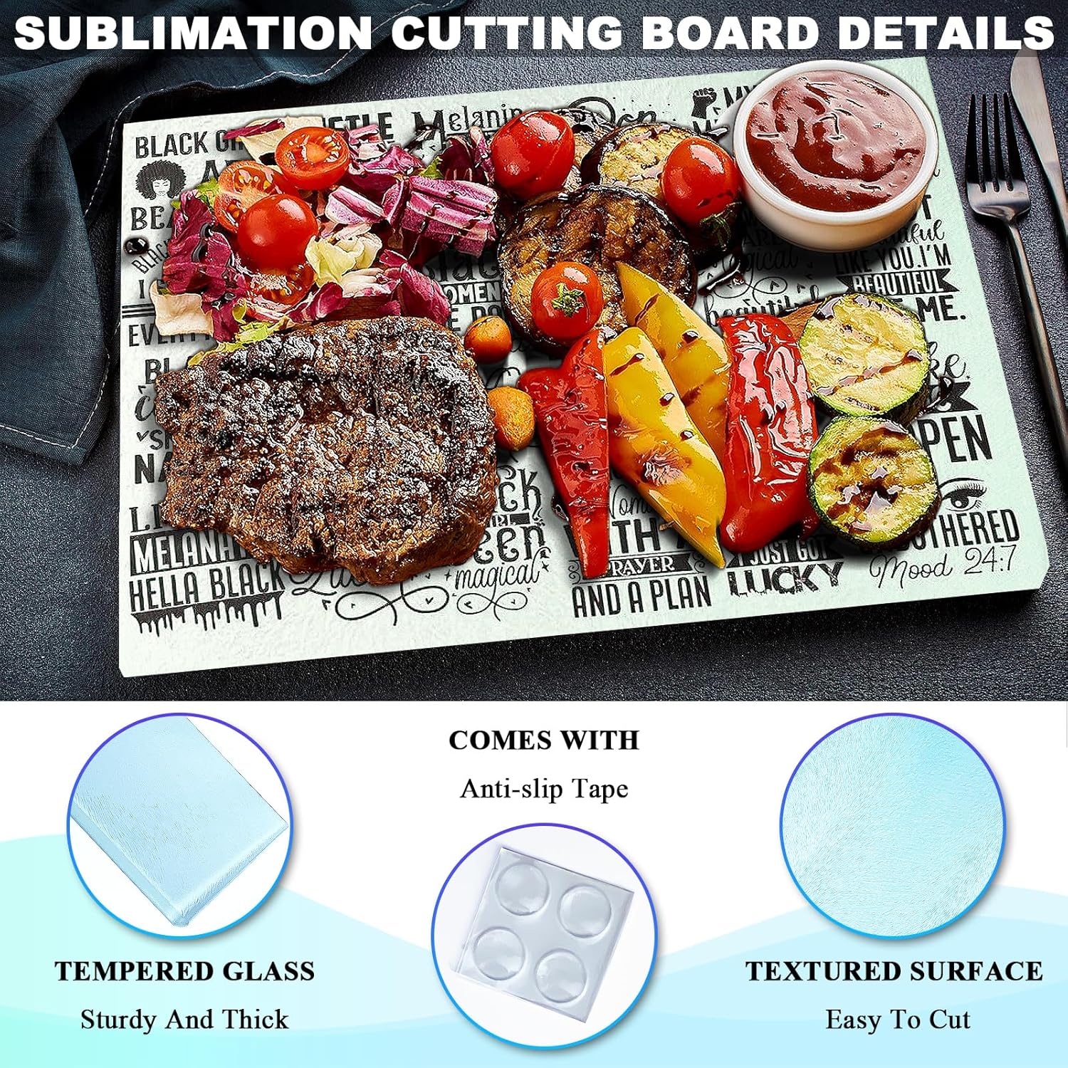 Every Snack You Make Glass Cutting Board