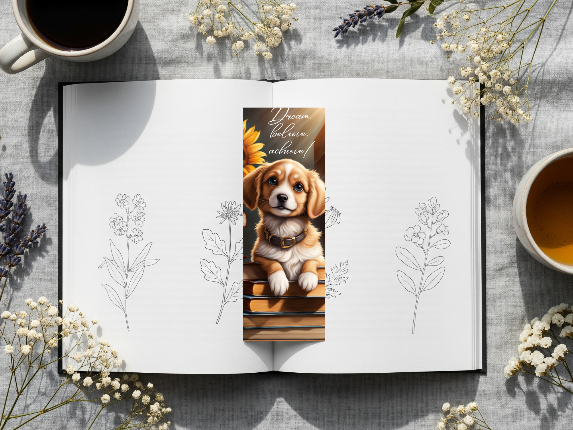 Dog Bookmark Design 4