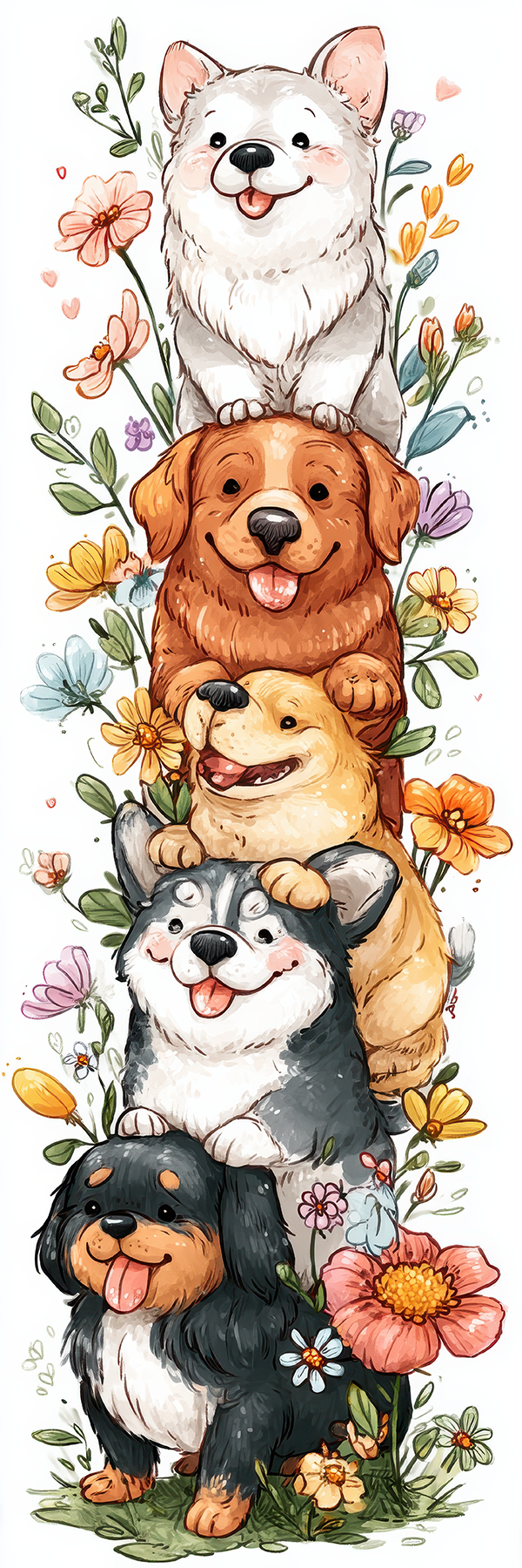 Dog Bookmark Design 6