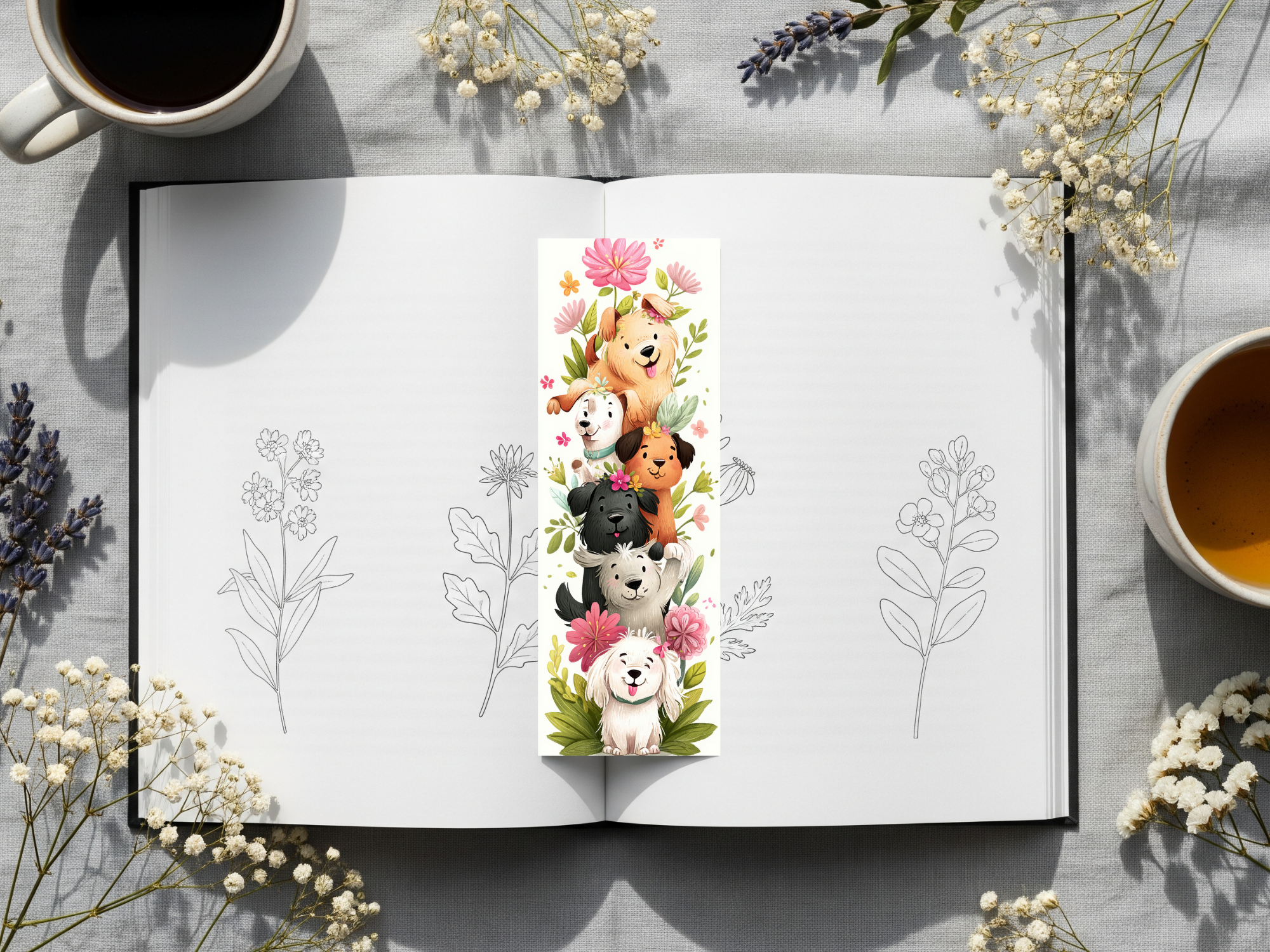 Dog Bookmark Design 7