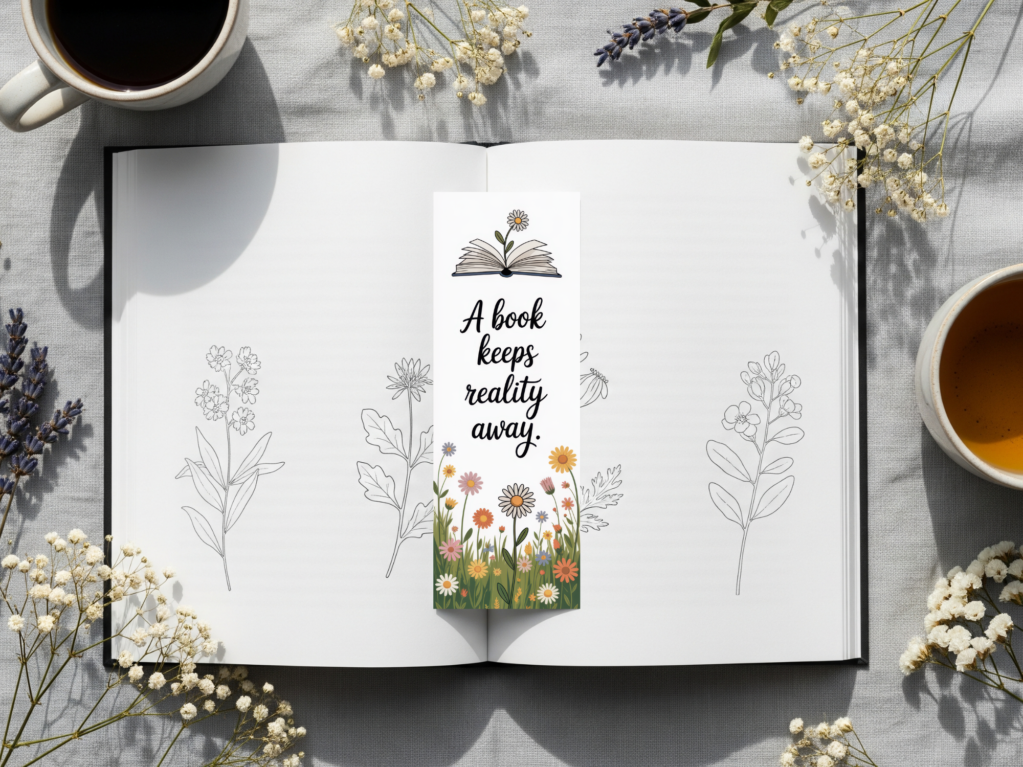 Floral Bookmark Design 14