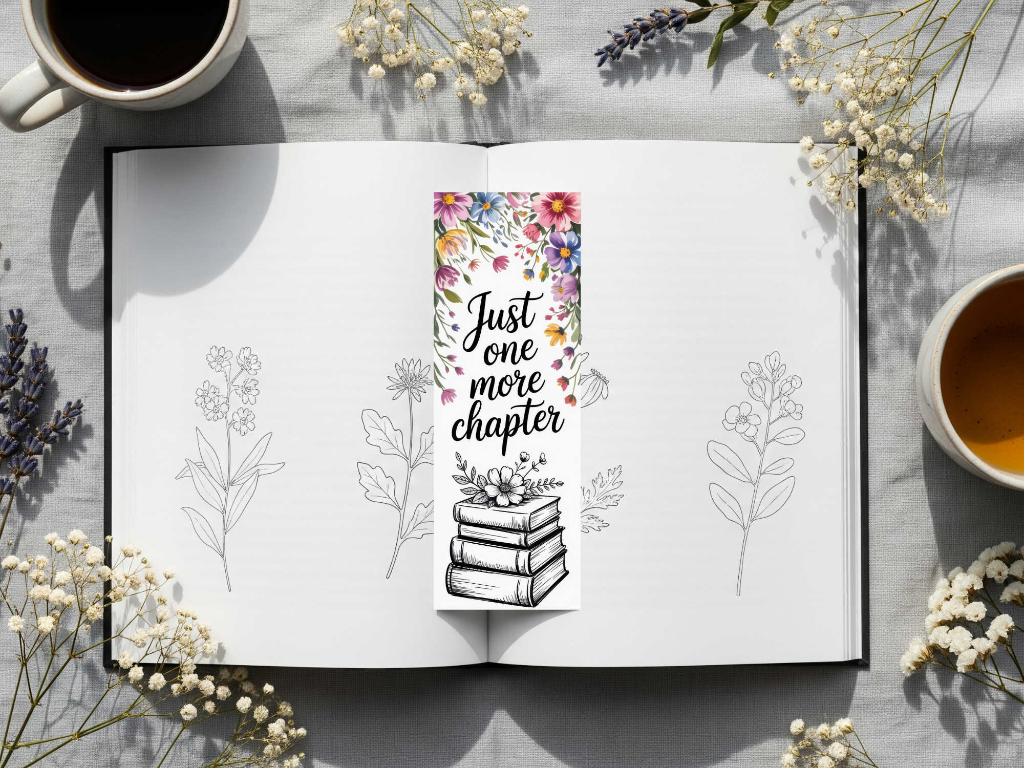 Floral Bookmark Design 1