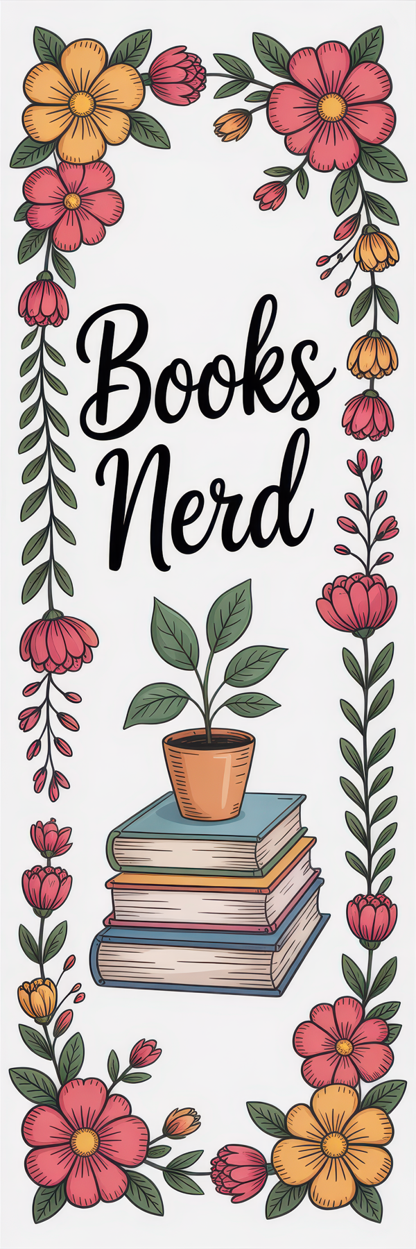 Floral Bookmark Design 6