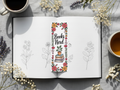 Floral Bookmark Design 6