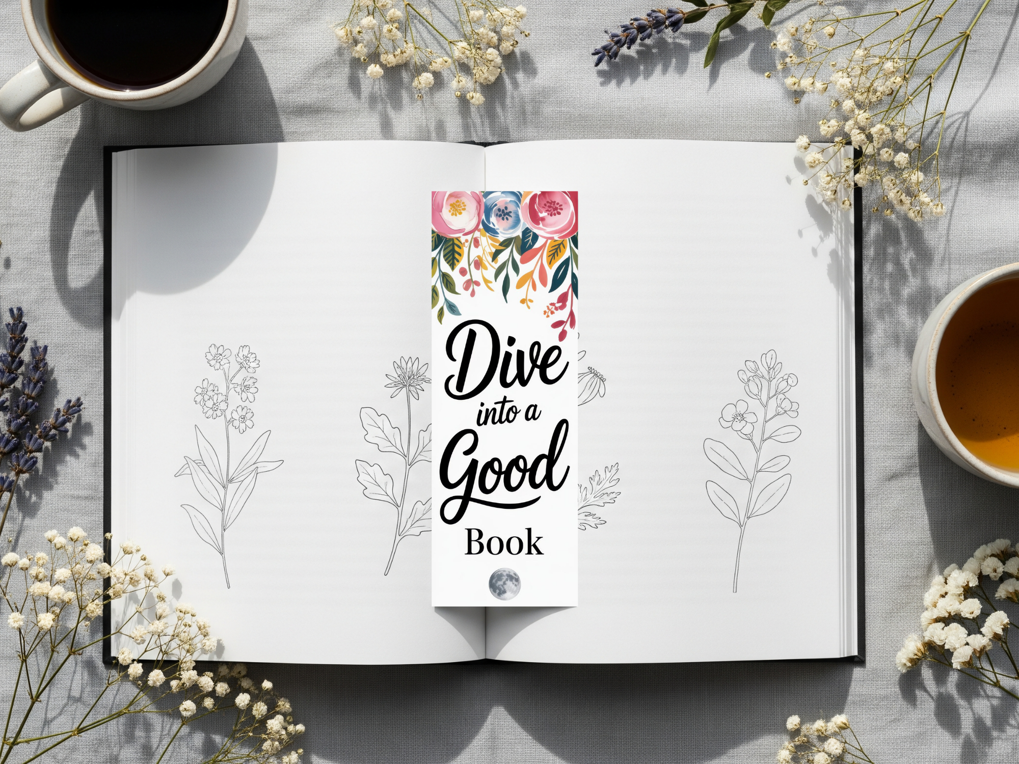 Floral Bookmark Design 9